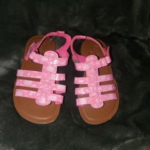 Toddler girl pink gladiator sandals.